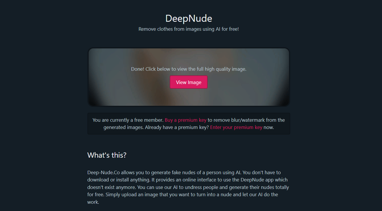 Нейросеть Deep-Nude.co | AI-PEDIA | Каталог нейросетей